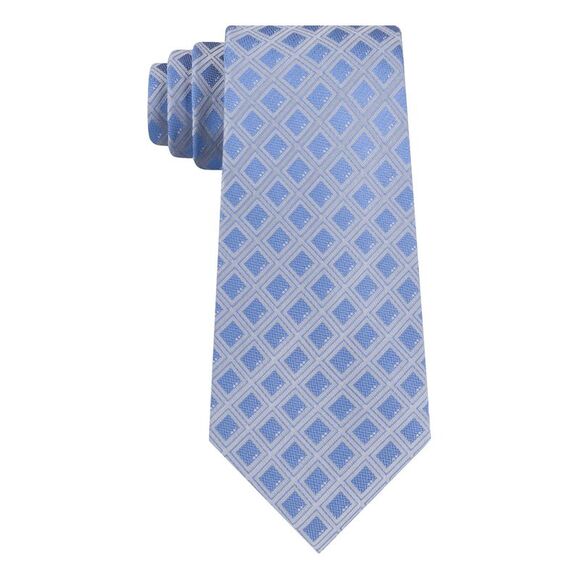 KENNETH COLE Other - KENNETH COLE Mens Blue Dice Geometric Skinny Neck Tie